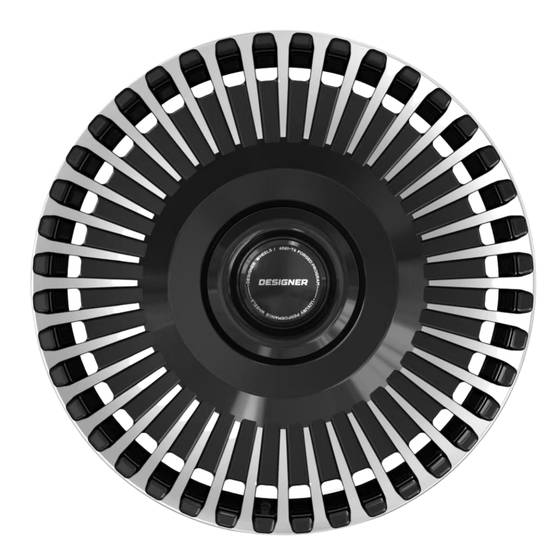 DESIGNER LX-03 forged wheel in Gloss Black Milled finish